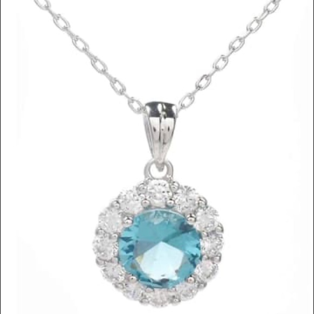 Savvy Cie
Rhodium Plated CZ Drop Pendant Necklace